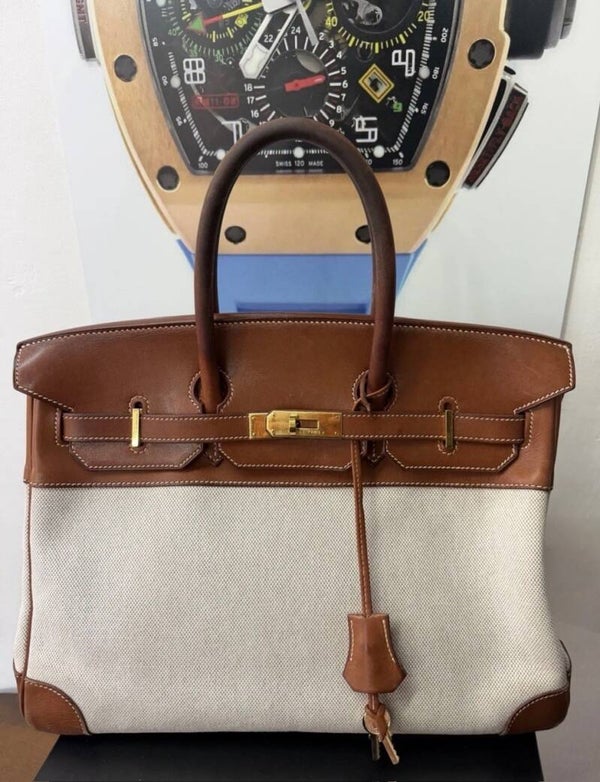 Hermes Birkin Bicolor 35 cm Togo Tela full set
