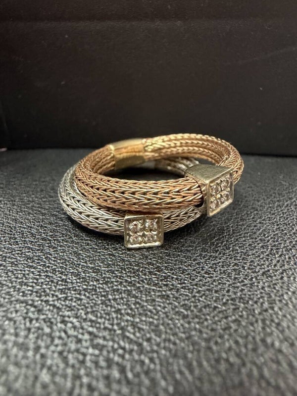 2 anelli oro bianco e rosa diamanti