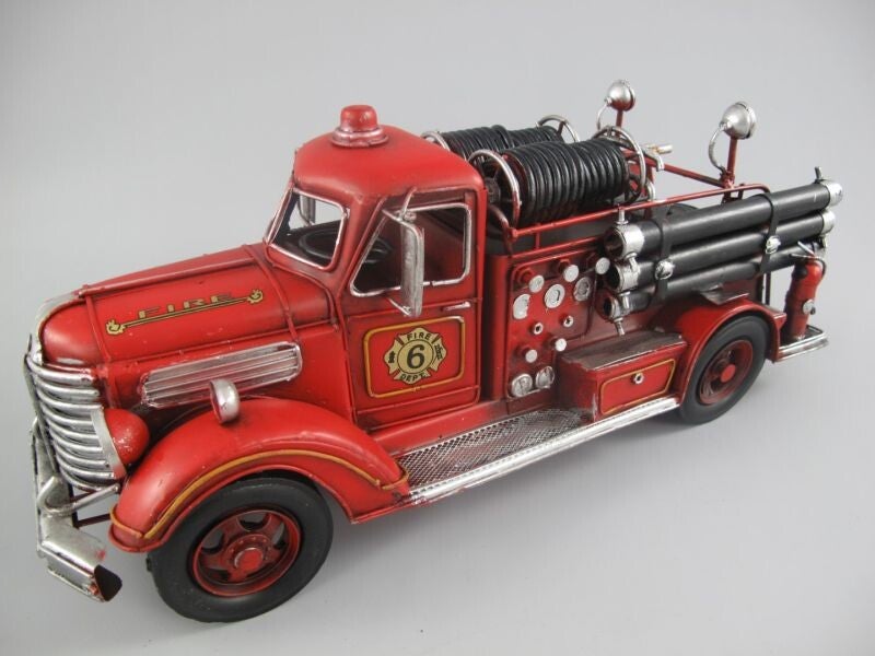 Antieke brandweerwagen 43cm