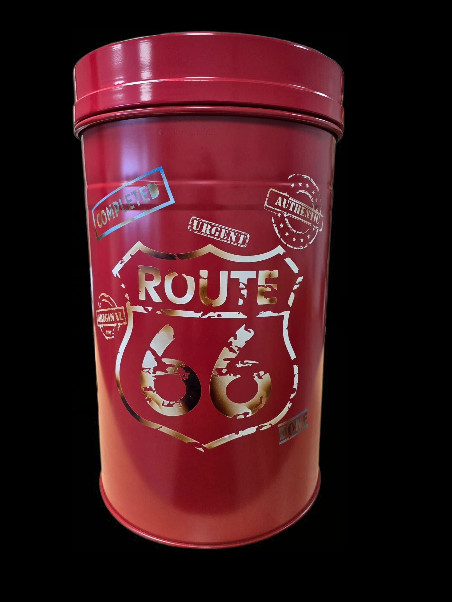 Route 66 vlam-dovende prullenbak