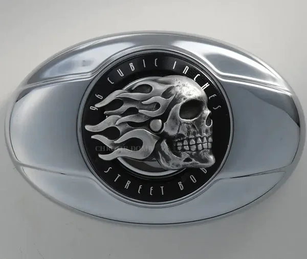 Luchtfilter Sierstuk Flaming skull voor Twincam Aged