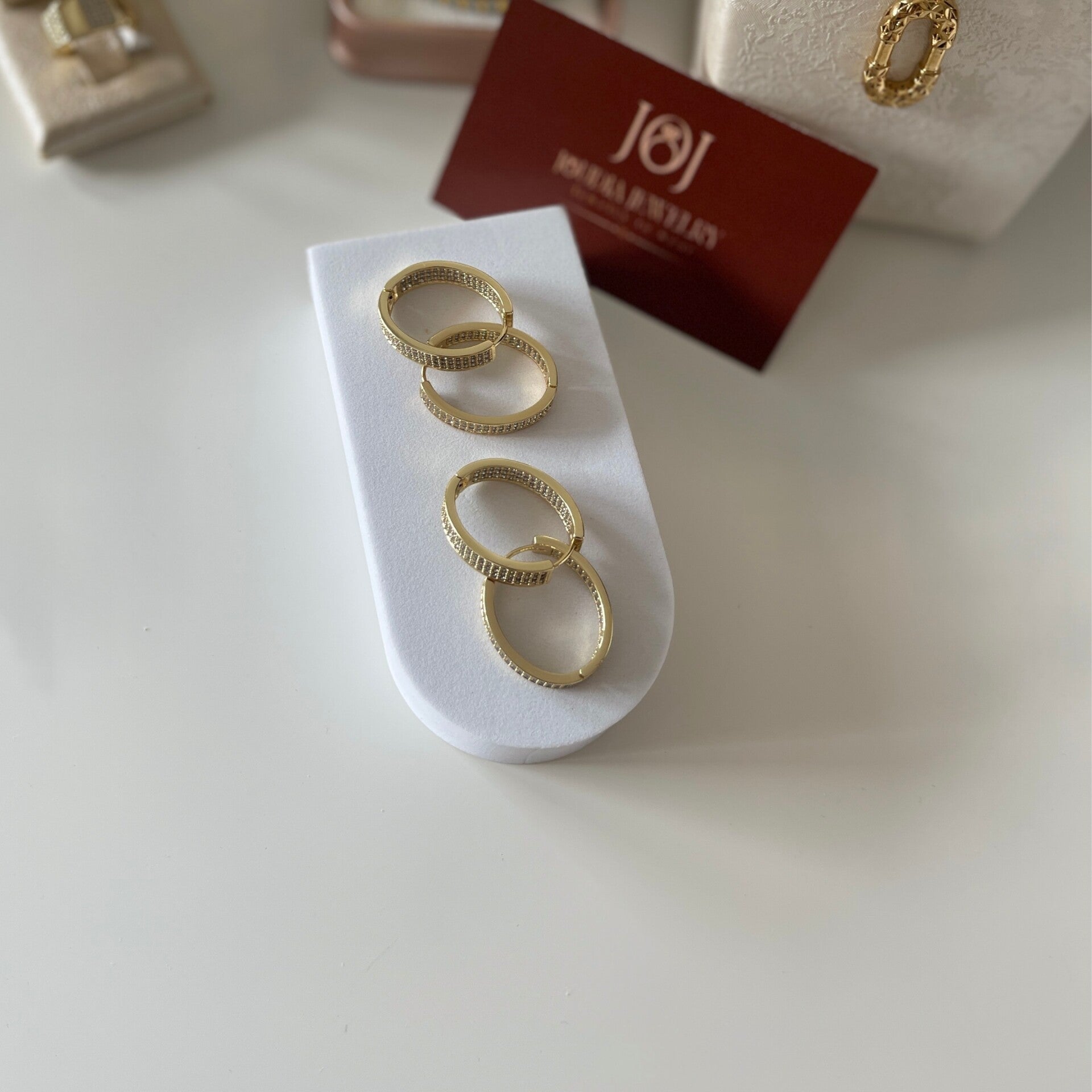 Boucles d'oreilles  Élégance-Doré