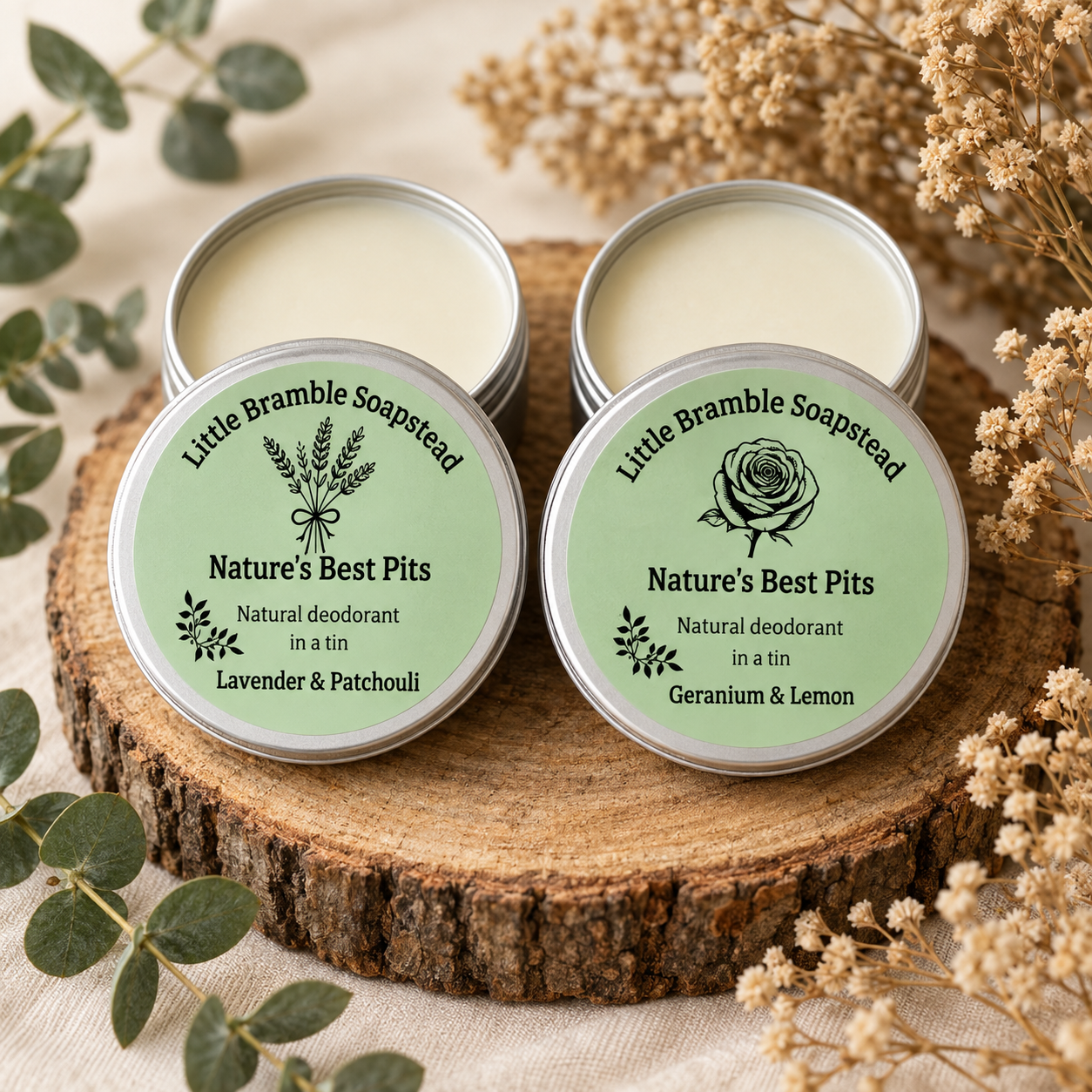 Natures Best Pits, natural deodorants