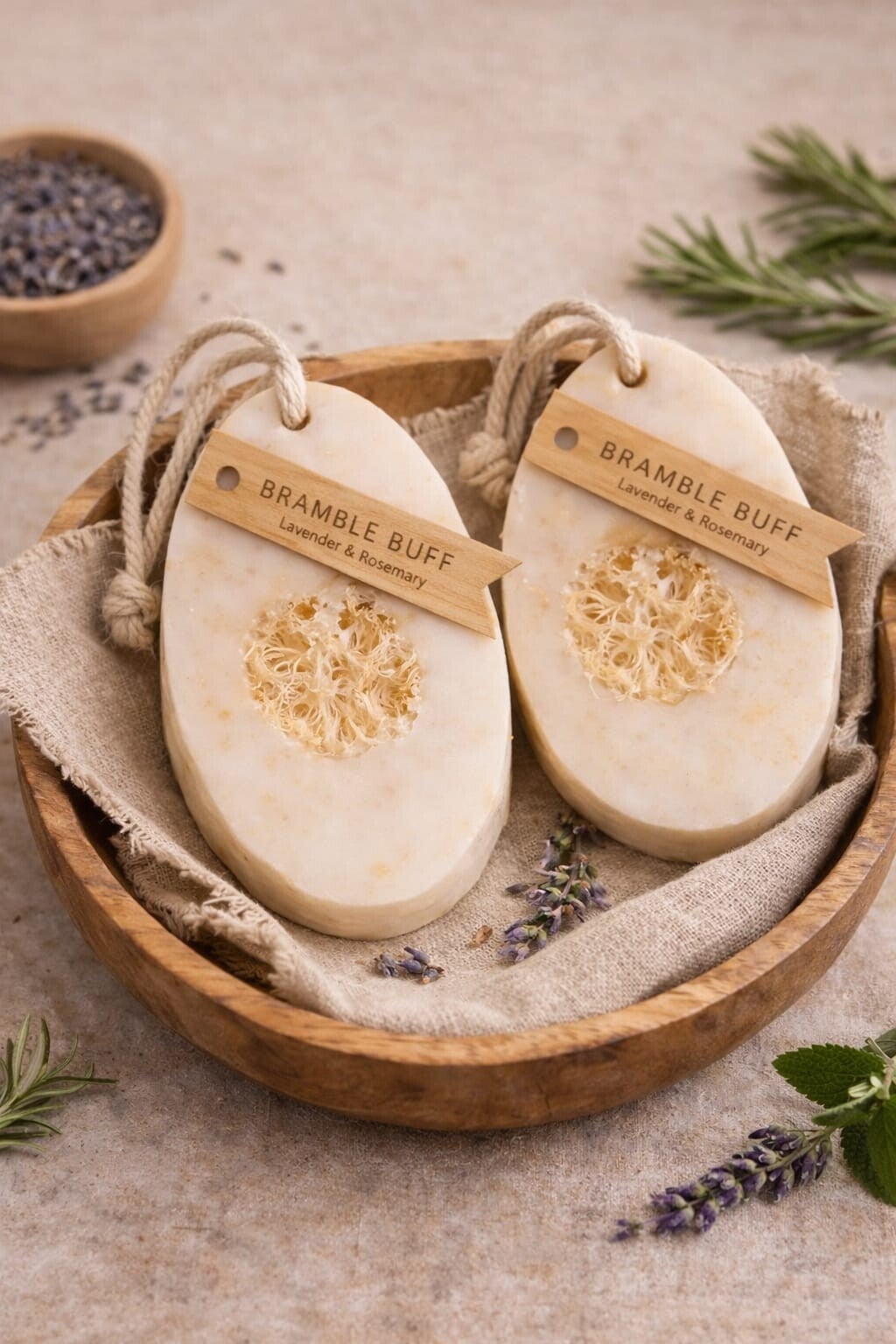 Bramble Buff - Goat milk Loofah Soap on a Rope