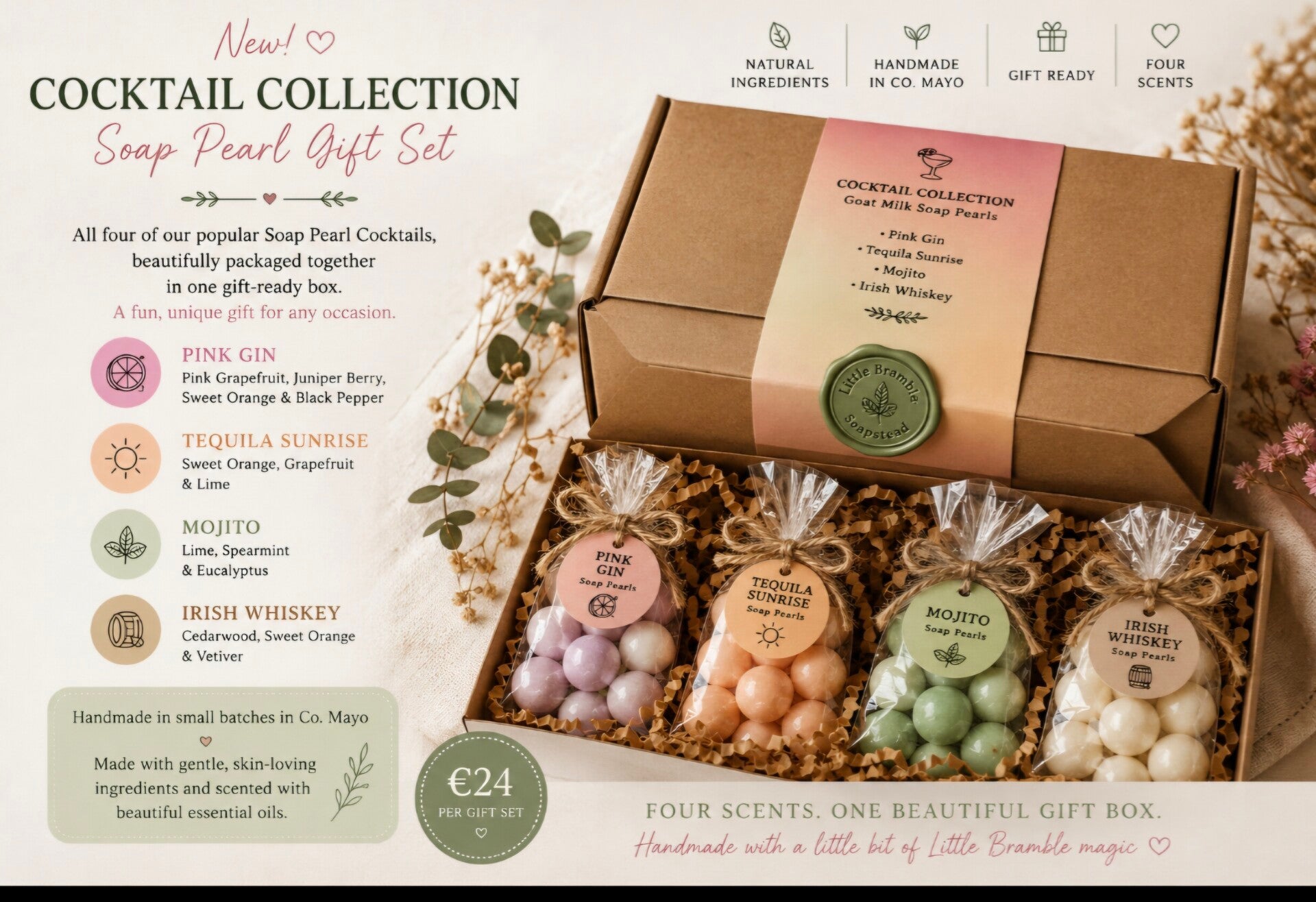 Cocktail Collection Goatmilk Soap Pearls