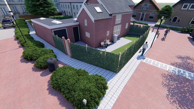 Aanbouw schuur / heg