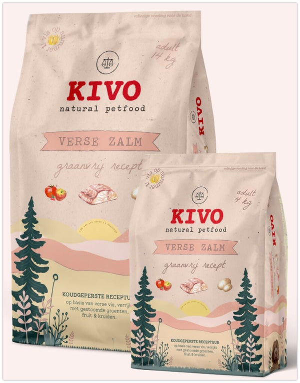 Kivo koudgeperste brokken Verse zalm - Graanvrij