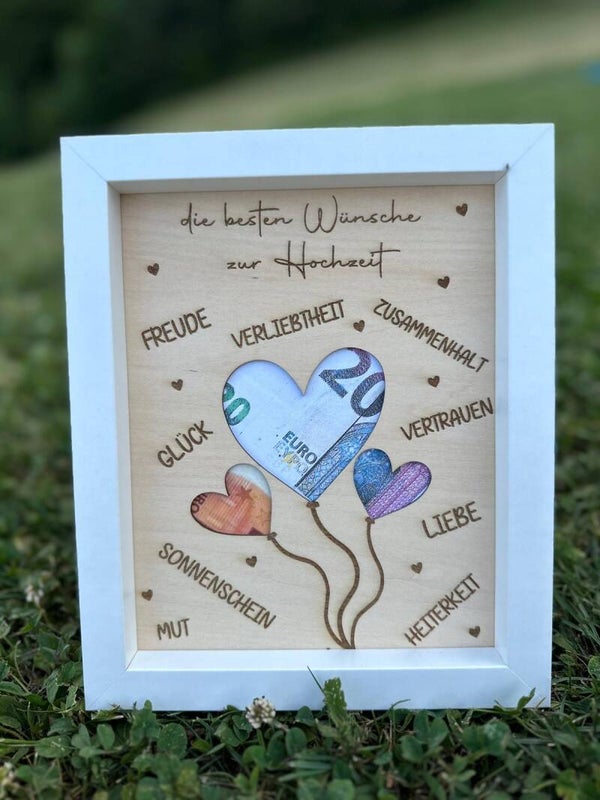 Geldgeschenk „Wünsche Hochzeit“