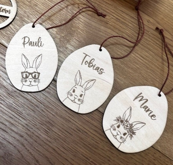 Osterhasen Anhänger fürs Osterkörbchen