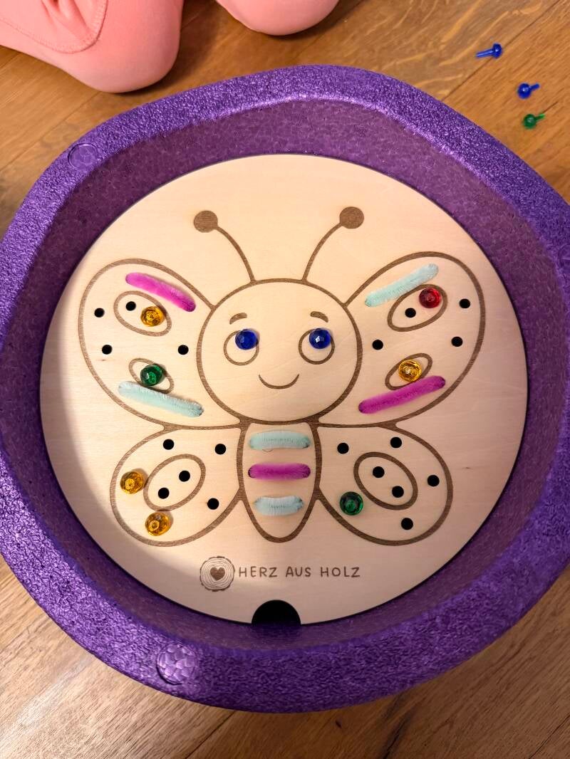 Aktivitätsplatte Stapelstein „Schmetterling“