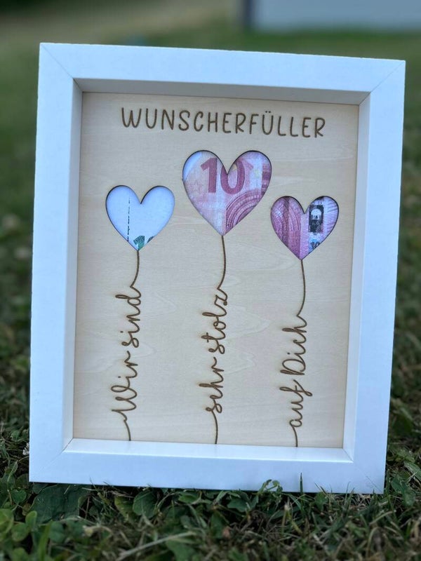 Geldgeschenk „stolz auf dich“