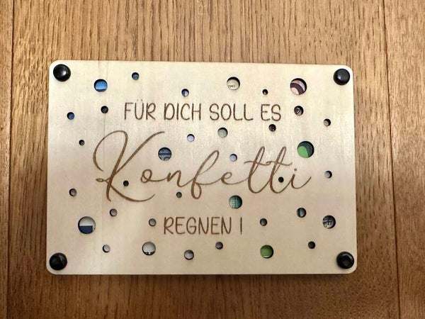 Geldgeschenk "Konfetti" 10x15cm