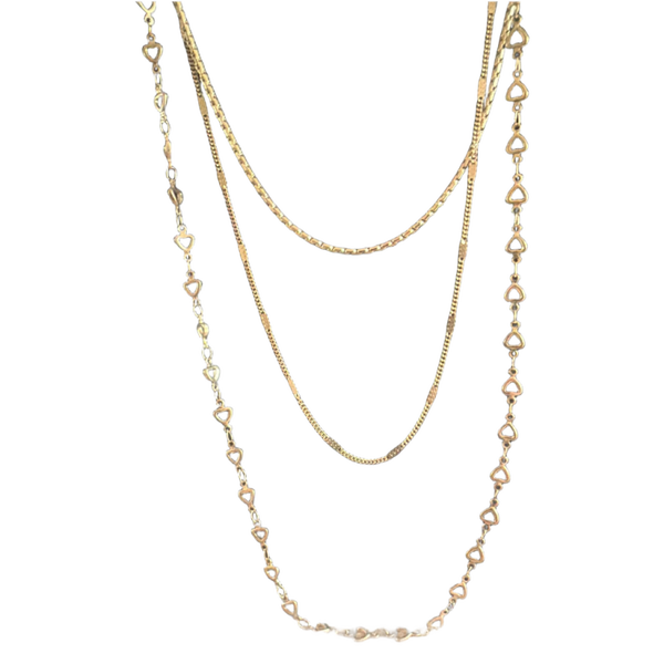 Ketting 3 laags hart