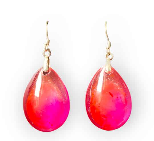 Oorbellen Neon Pink