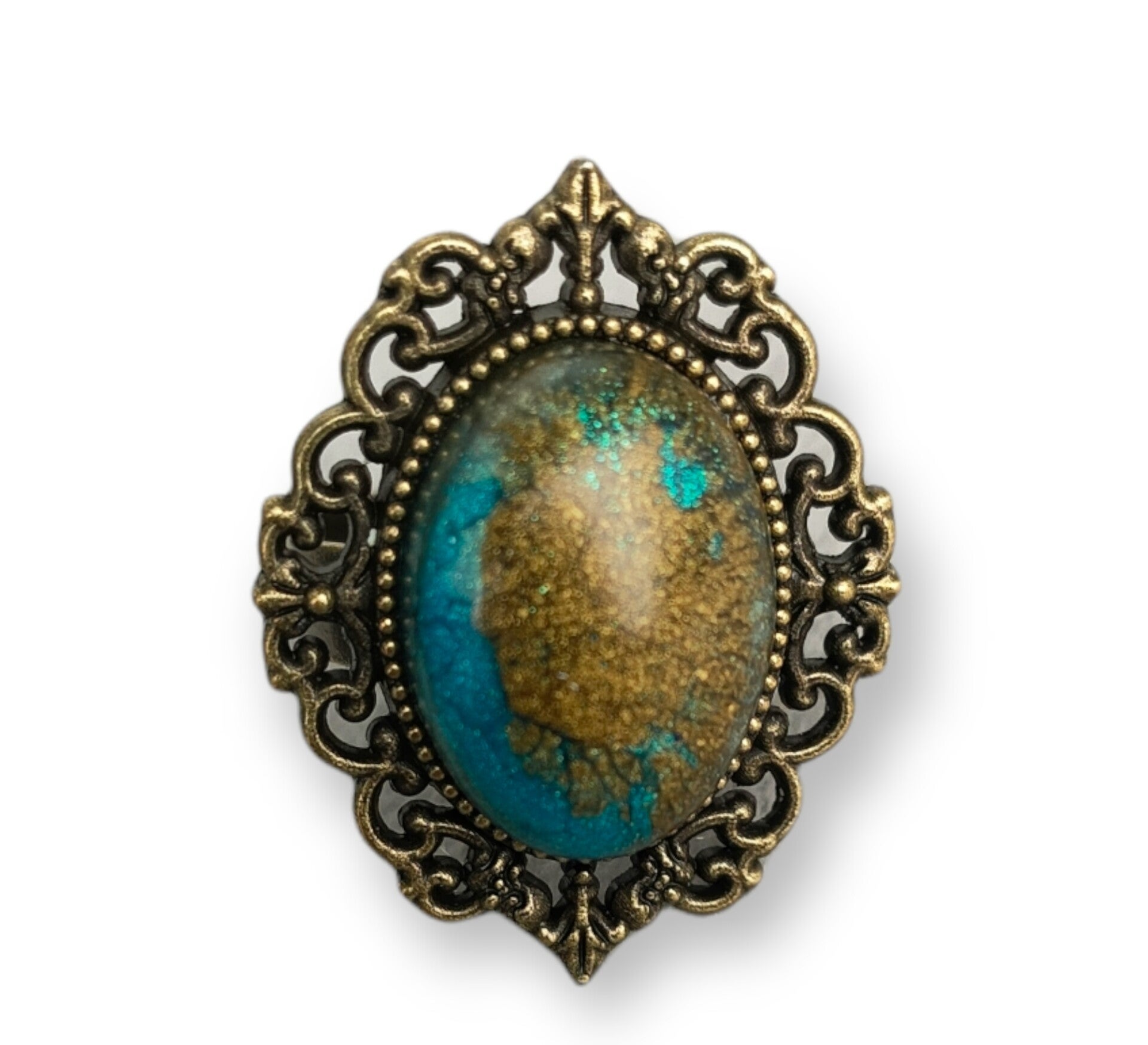 Ring Turquoise & Gold
