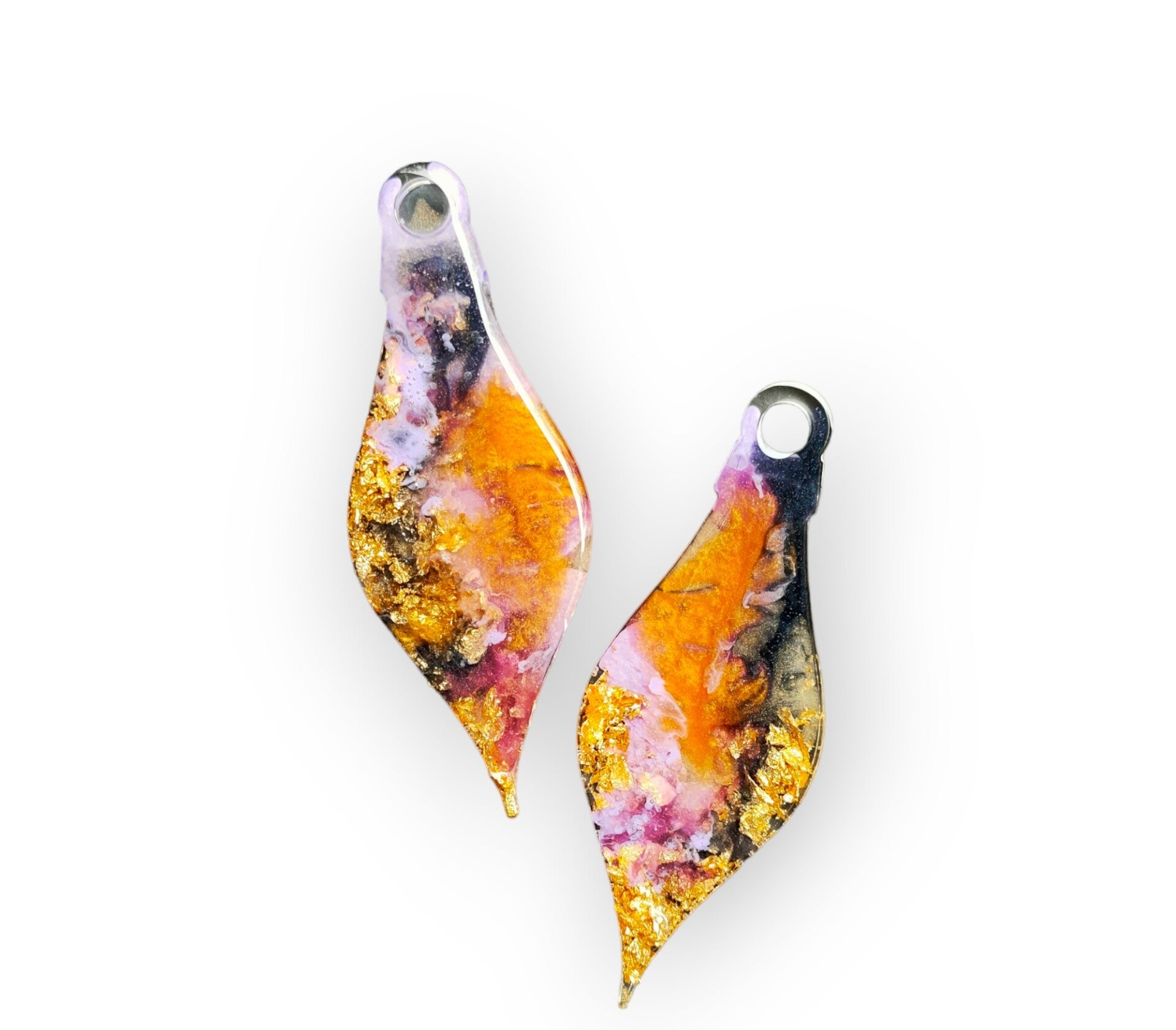 Unieke hoogwaardige kwaliteit handgemaakte epoxy kersthangers (set van 2 st.)