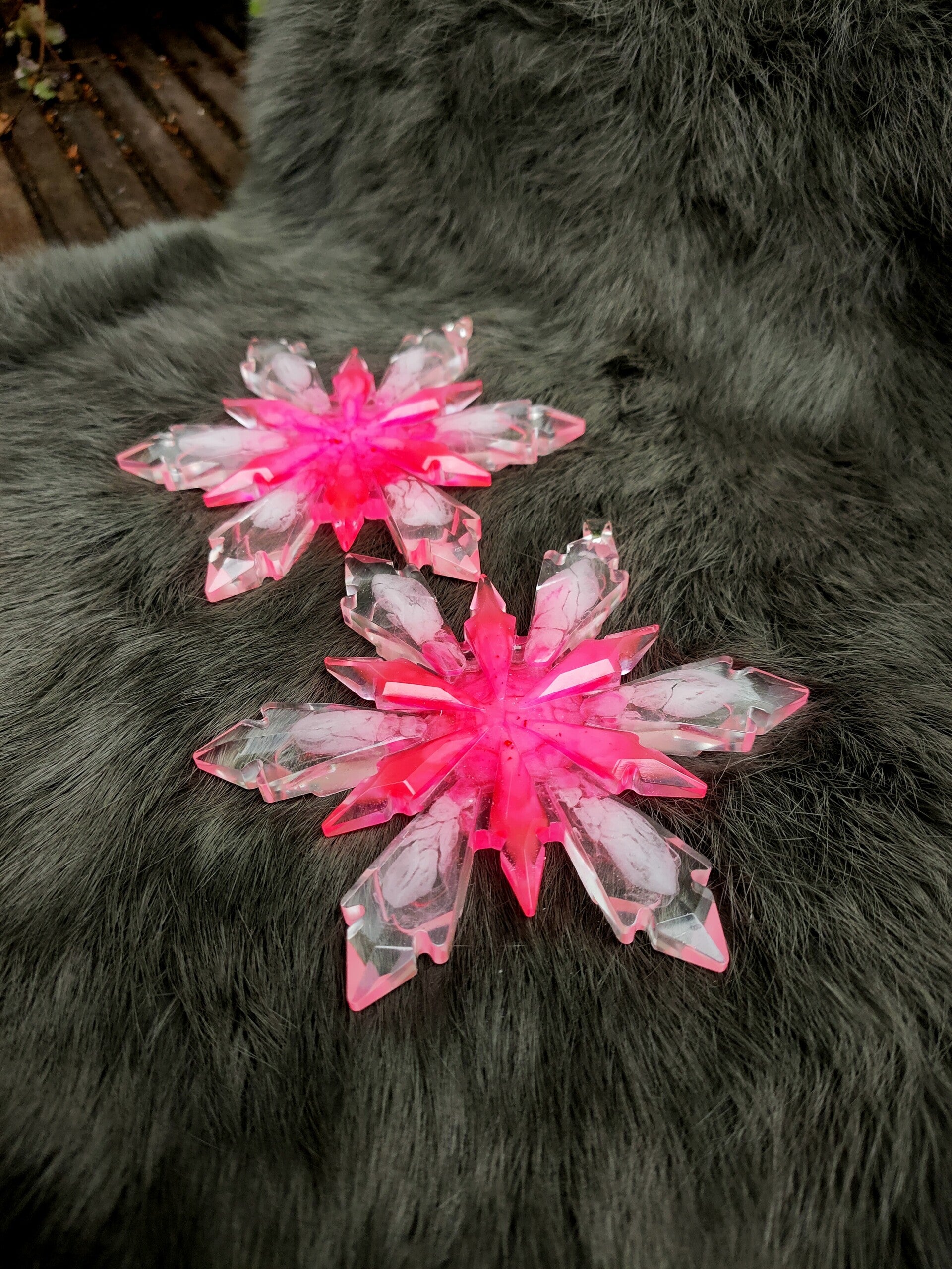 Kersthanger Neon Pink & White (2 stuks)