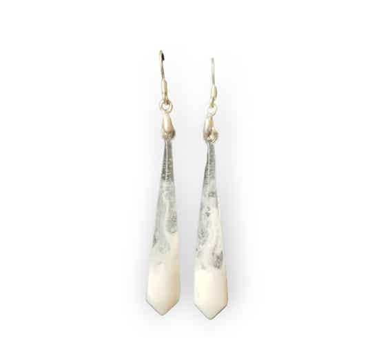 Oorbellen Transparent & White