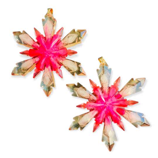 Kersthangers M Neon Pink & White