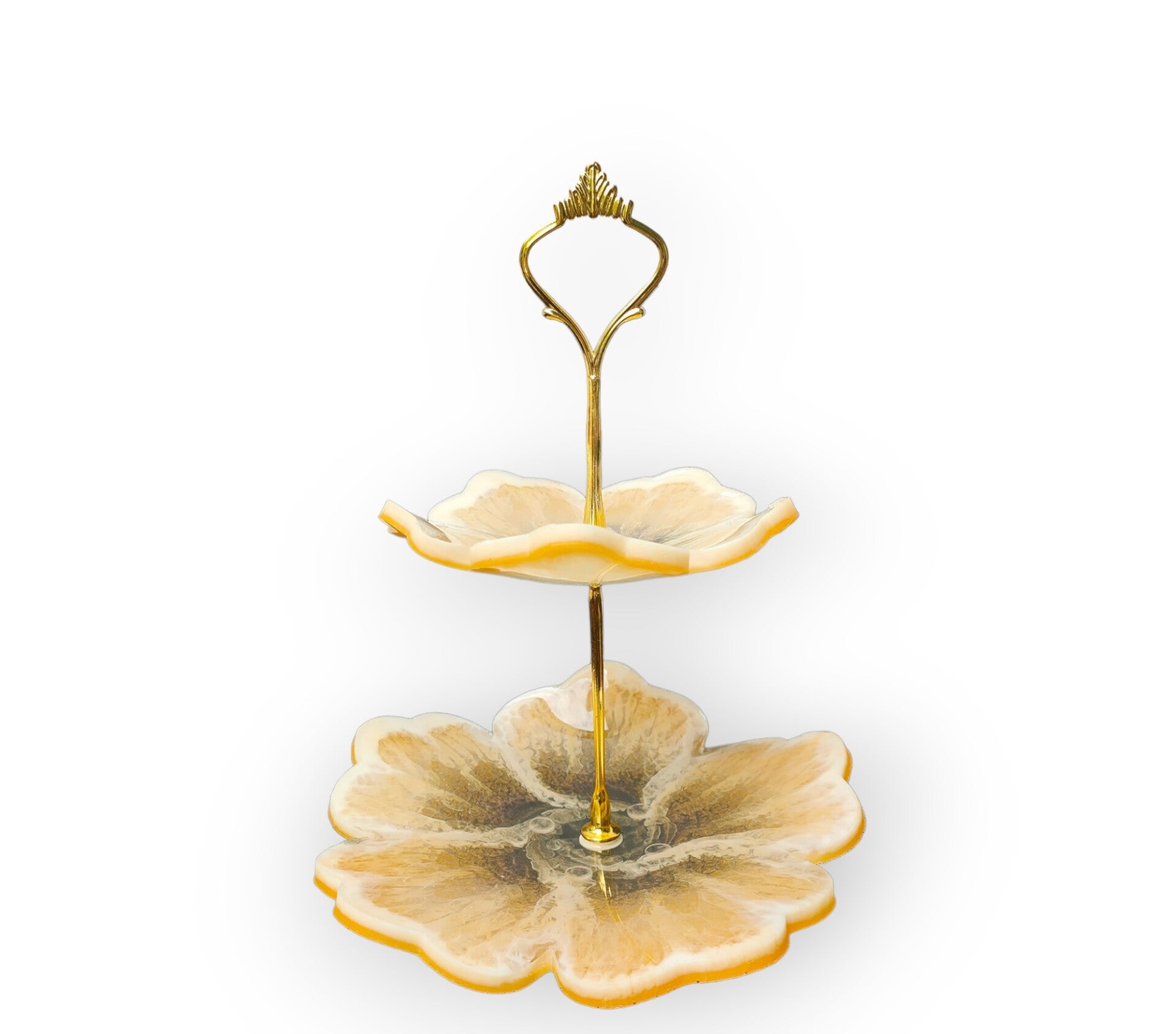 Etagère 2 lagen (Bloem) / High tea accessoires / Standaard