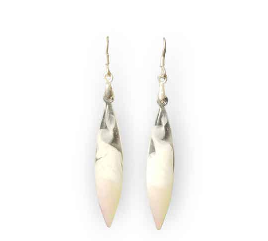 Oorbellen White & Aurora Purple