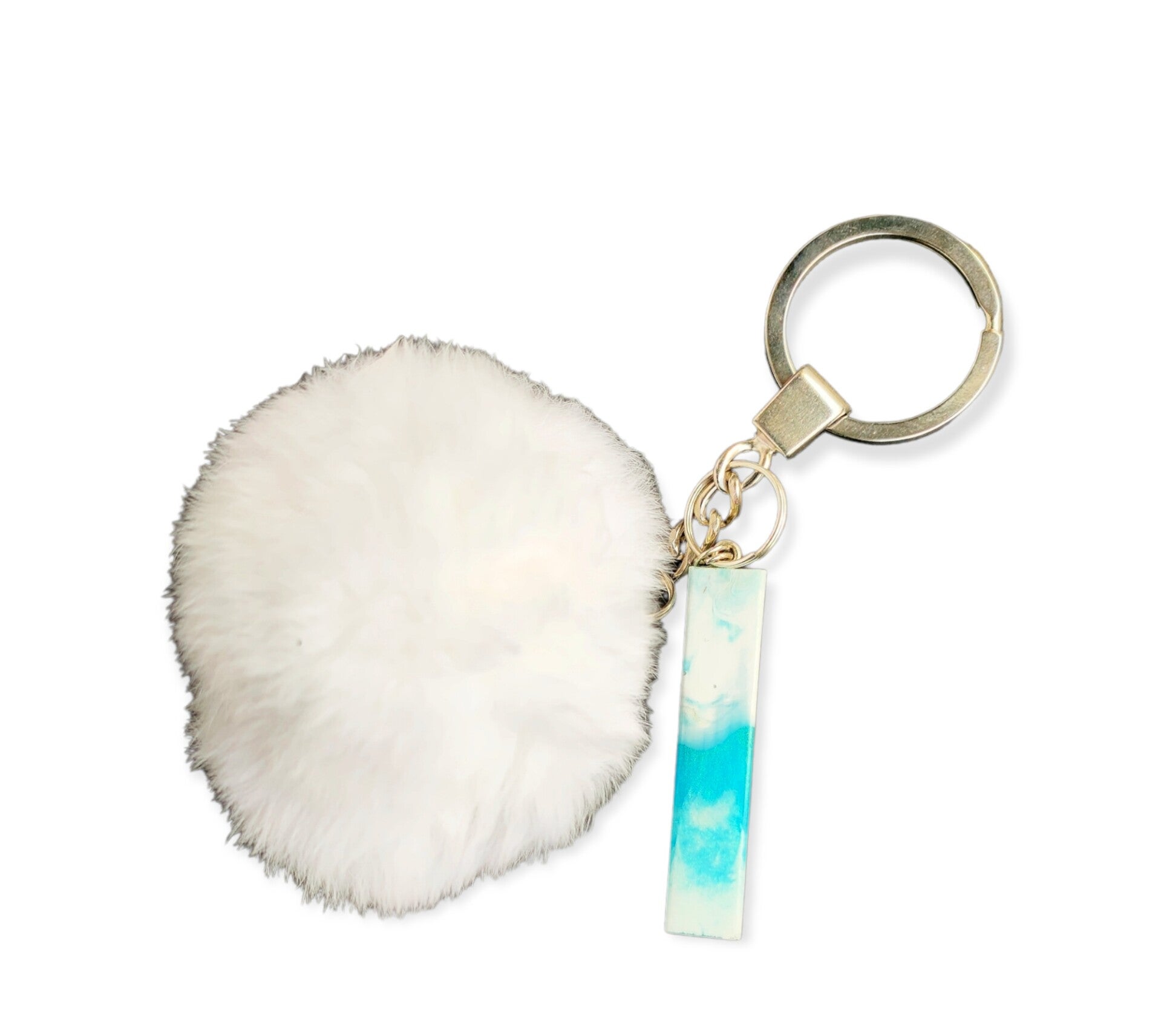 Luxe sleutelhanger met pompon