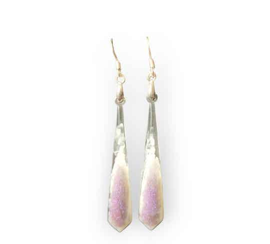 Oorbellen White & Purple