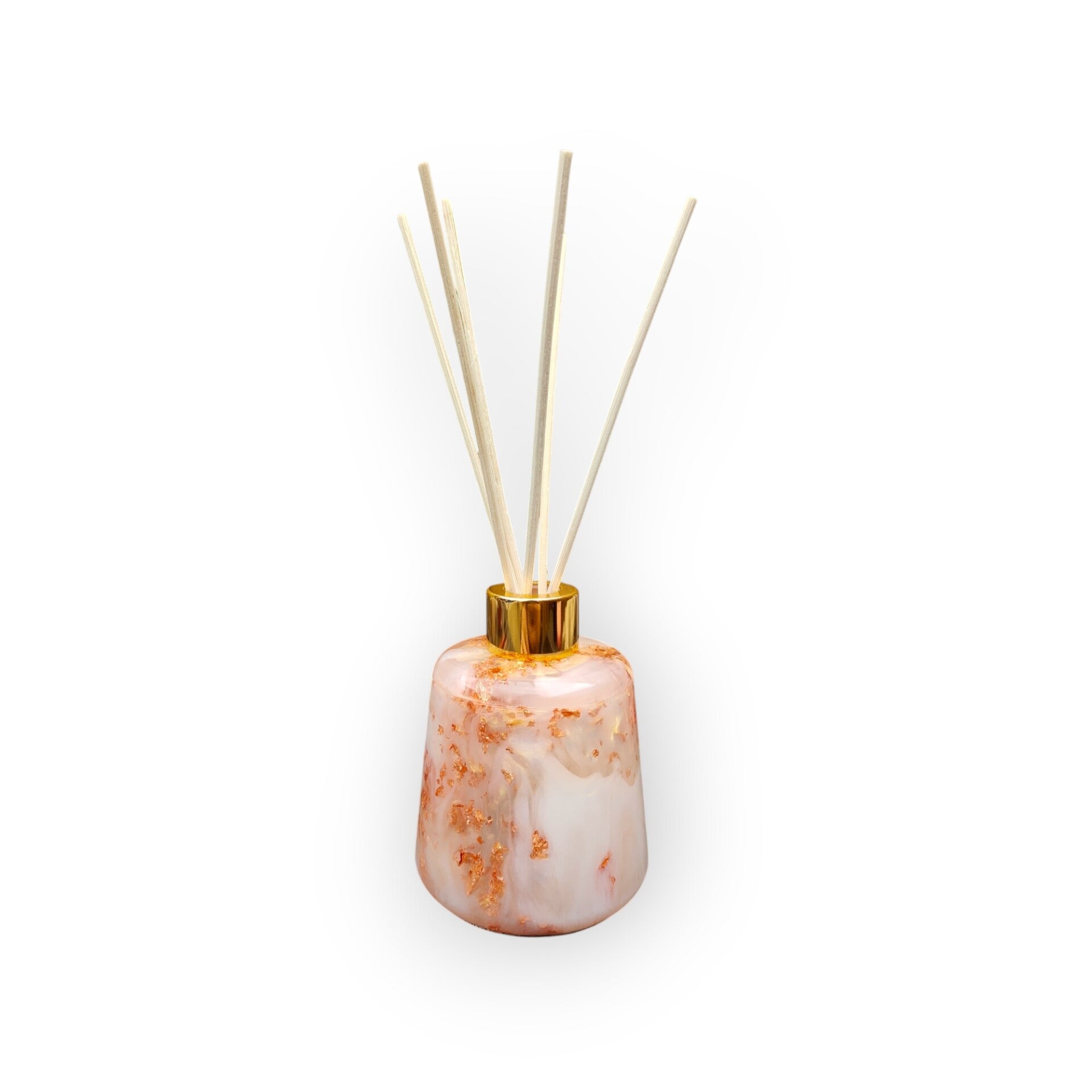 Koper White Handgemaakte Epoxy Geurstokjeshouder – Luxe Diffuserhouder voor Geurstokjes & Huisparfum
