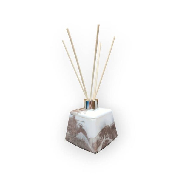 Marmer Look Handgemaakte Epoxy Geurstokjeshouder – Luxe Diffuserhouder voor Geurstokjes & Huisparfum