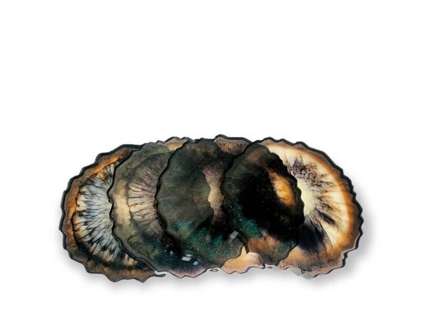 Onderzetter Geode 12,5 cm Black & Chameleon