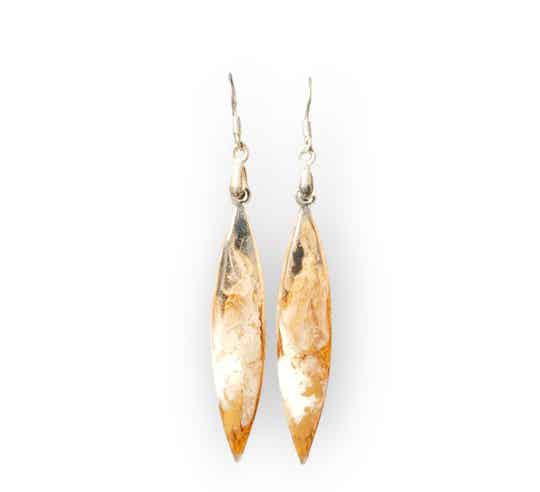 Oorbellen White & Marble Copper
