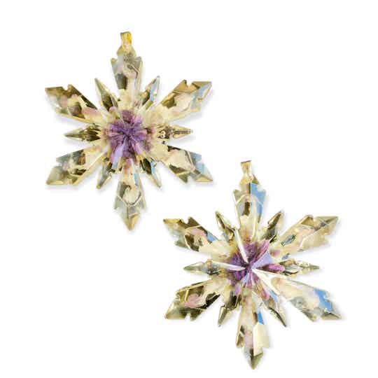 Kersthangers M White & Purple