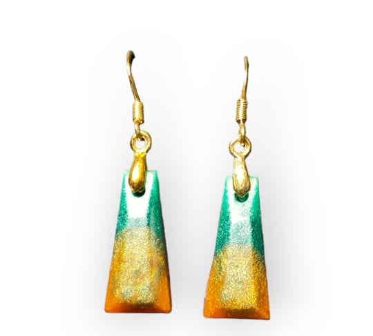 Oorbellen Green & Gold