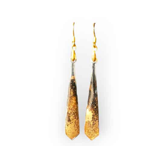 Oorbellen Marble Brons & Black