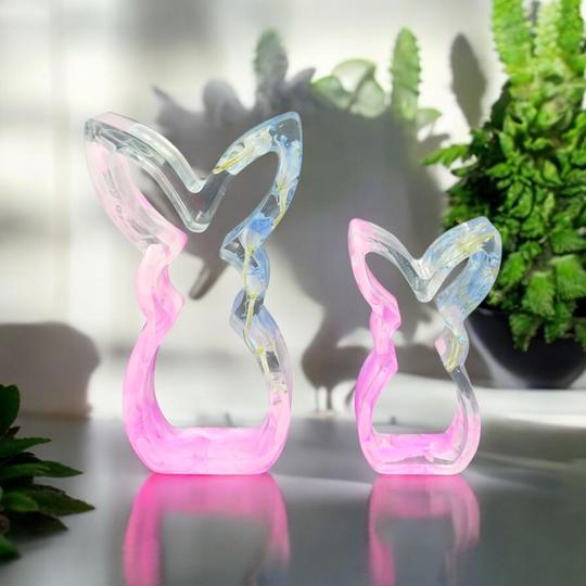 Decoratieve Paashazen met gedroogde bloemen (set van 2 st.)