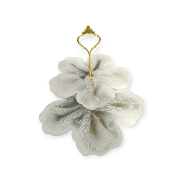 Etagère 2 lagen / High tea accessoires / Standaard (Hibiscus)