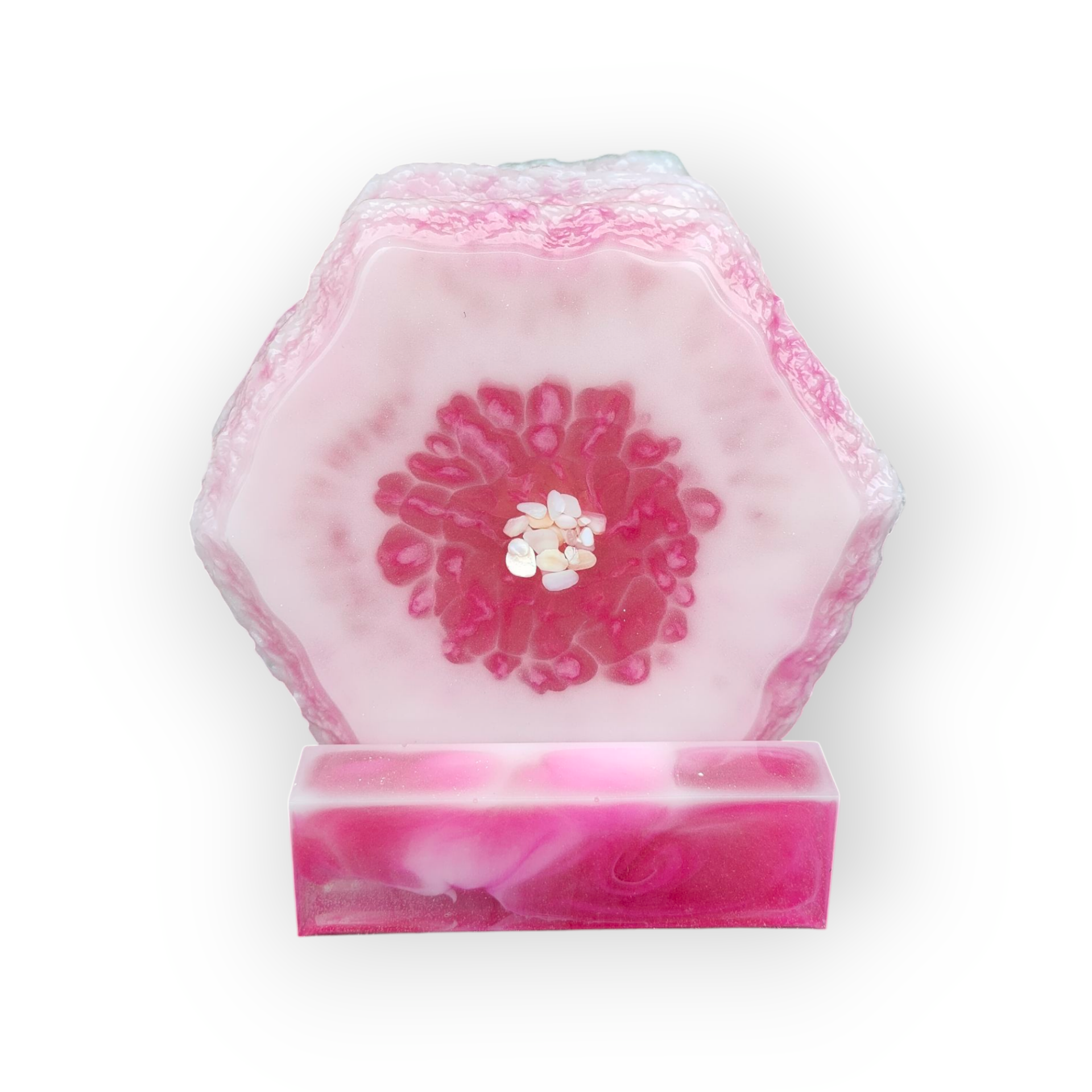 Onderzetters Zes hoek (set van 4 inclusief houder)