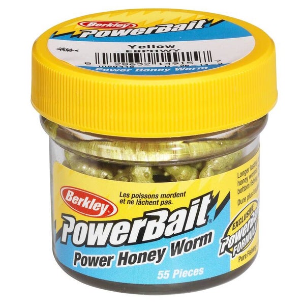 BERKLEY POWER BAIT HONEY WORM COLORE  YELLOW COD. 1089418