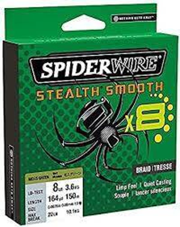 SPIDER WIRE STEALTH SMOOTH X8 300mt MOSS GREEN
