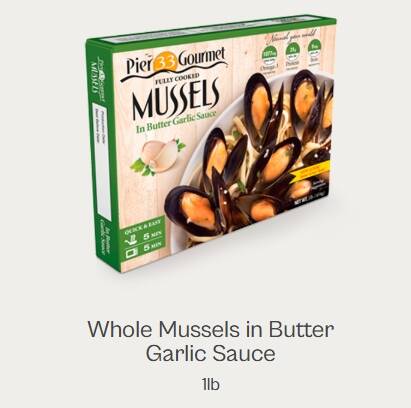 Mussels in Butter Garlic Sauce (Fully Cooked) 10x16oz