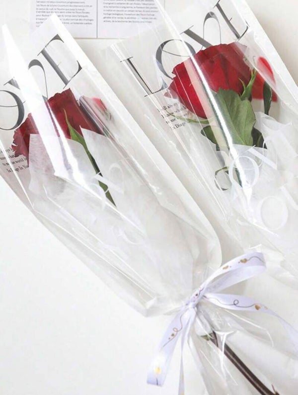 TRANSPARENTE BLUMENSTRAUSS GESCHENKTÜTEN