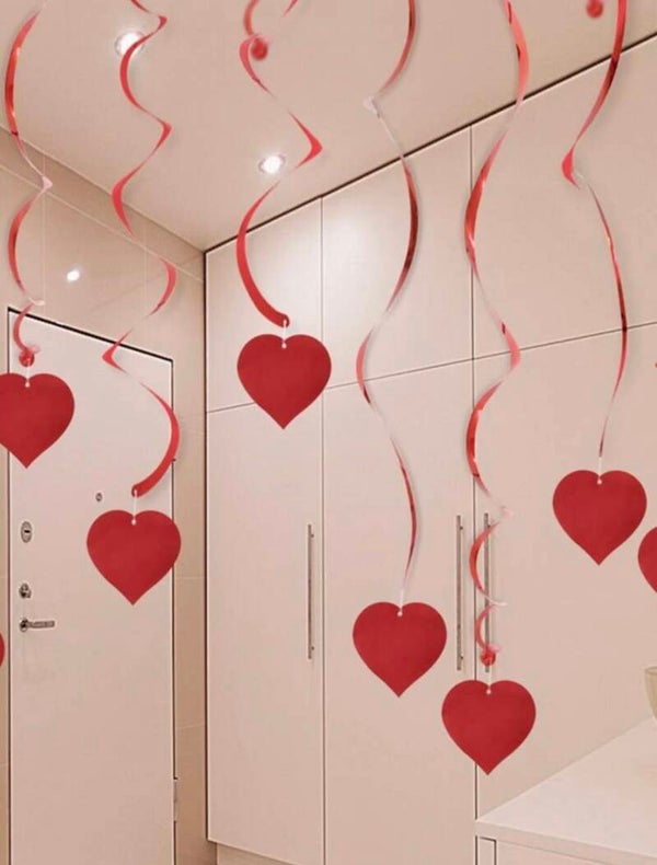 Rote Herz Spiralfahne