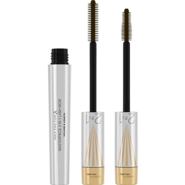 MAX FACTOR 2IN1 LASH WOW MASCARA BLACK BROWN