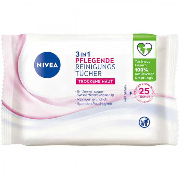 NIVEA 3in1 PFLEG. REINIG.TÜCHER