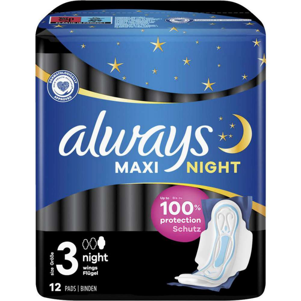 Always Binden Maxi Night 3, mit Flügel