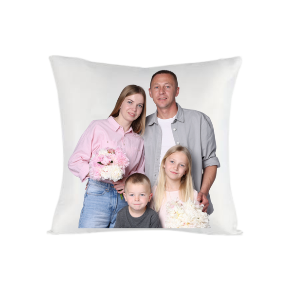 Kussen met gezinsfoto