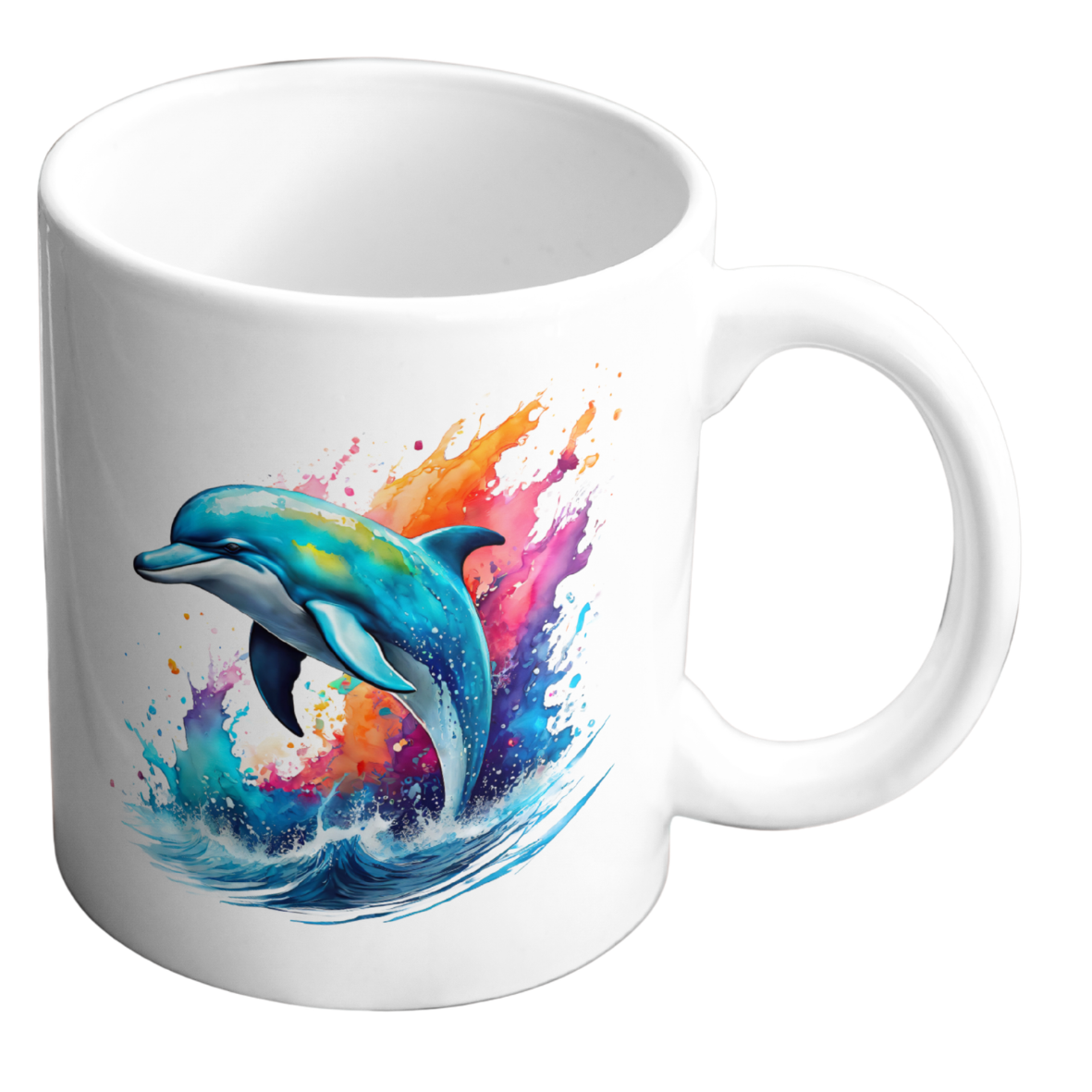 Kleurrijke dolfijn mok