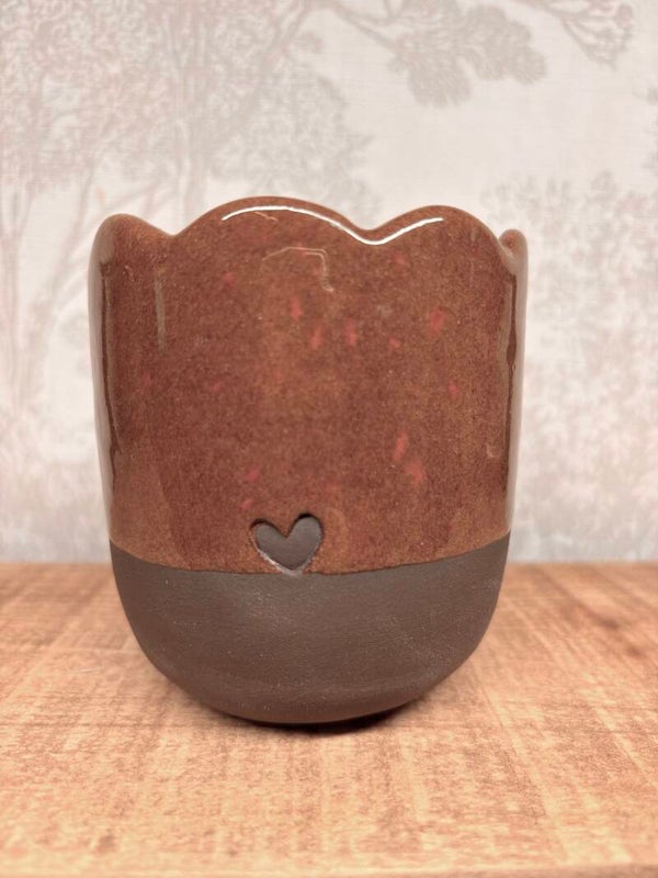 Mug fleur *coeur noir*