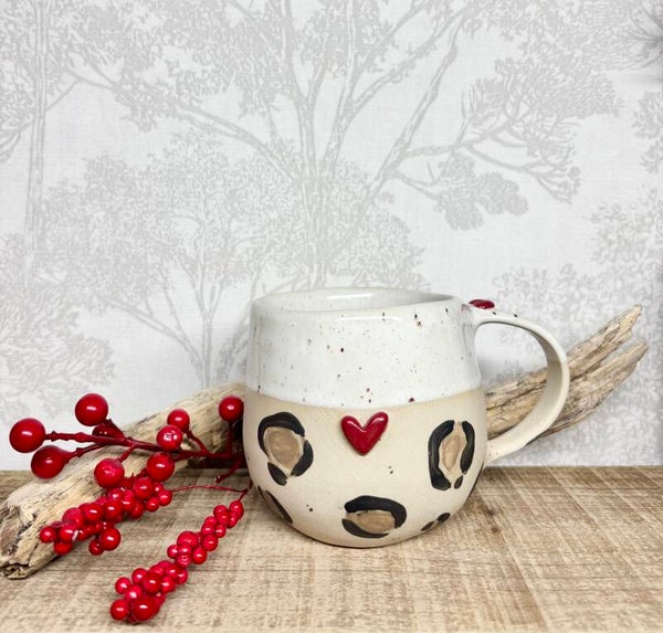 Tasse "Coeur Léopard"