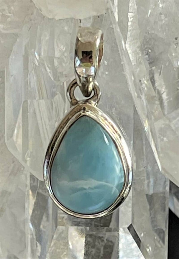 Larimar hanger cabochon druppel klein